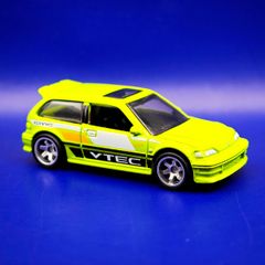Hot Wheels Honda Civic EF with custom wheels.
