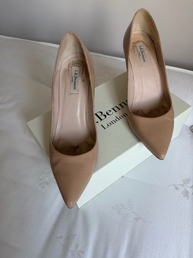 LK Bennett Nude Patent Shoe