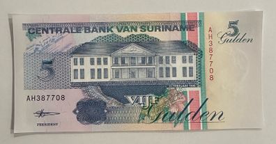 Suriname 5 Gulden 1998 Banknote