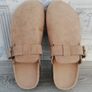 New suede clog type slip on sandals with cork sole with Buckles ladies shoes UK 6..EUR 39 Image 4