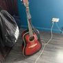 SC Custom Guitars Acoustic Guitar (Model DG1K/MLHVS) Good working condition, includes strap and stand. Image 3