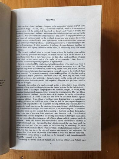 A Casebook On Irish Land Law. J. C. W.wylie. 1984 Very Large Volume Paperback In Good Condition.  See Photos For Same.