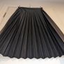 Perfect for Summer. stunning faux leather pleated black midi skirt Image 2