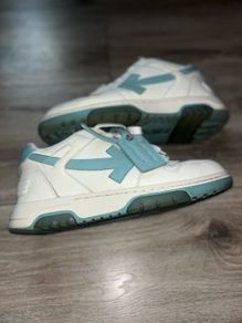 Off white baby blue and white