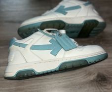 Off white baby blue and white