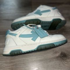 Off white baby blue and white