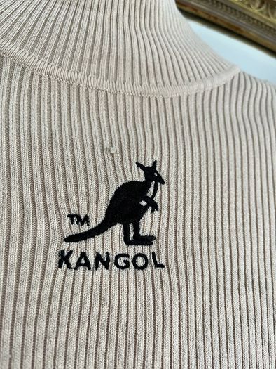 Kangol x H&M Cream Ribbed Knit Turtle Neck Sweater XS