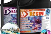 Epoxy Resin - 2L Crystal Clear Resin Kit for Jewellery Making, DIY Art &amp;Craft, Coasters, Casting, Ornament, Mold, Low Odour, Non-Toxic, Self-Leveling Epoxy for Beginners