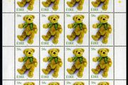 2002 Ireland Greetings (Teddy Bear) Commemorative Stamp Sheetlet Plate 1B1B1B1B Mint Never Hinged (MNH)