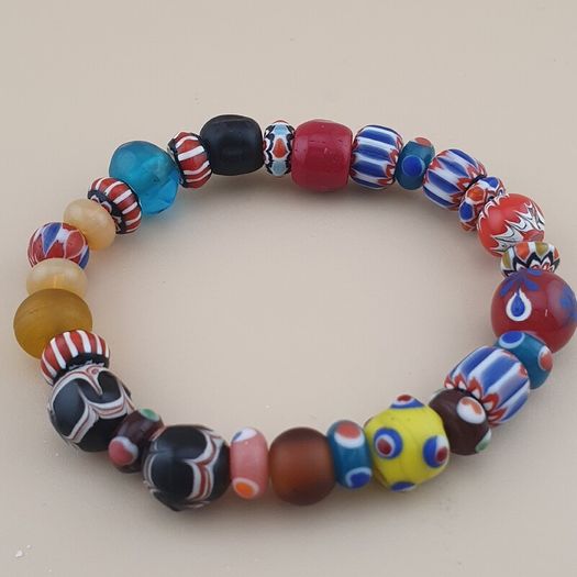 Vintage Venetian Stylr Mix Glass Beads Bracelet
