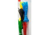 New 200 Pcs 2.5mm Nylon Strong Cable Wraps Ties Multi Color Repair Set # 1524