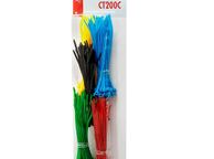 main image for ad New 200 Pcs 2.5mm Nylon Strong Cable Wraps Ties Multi Color Repair Set # 1524