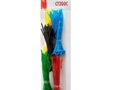 New 200 Pcs 2.5mm Nylon Strong Cable Wraps Ties Multi Color Repair Set # 1524