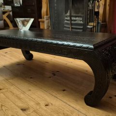 Mid Century Oriental Low End Carved table