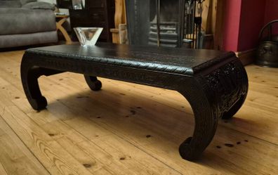 Mid Century Oriental Low End Carved table