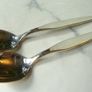 Pair Vintage Norwegian Hallmarked Sterling Silver 925 White Enamel Coffee Spoons. Excellent Condition. Image 7