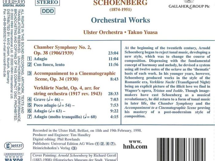 Schoenberg. Chamber Symphony No. 2. CD. Free Postage!