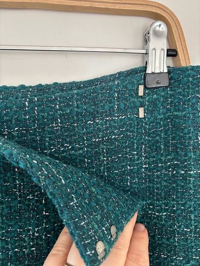 Massimo Dutti textured crossover skirt