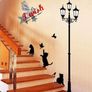 Cat&Lamp Wall Stickers Nice Art Decals Home Decoration Image 2