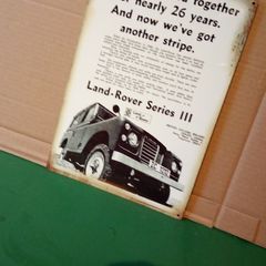 land rover 1974 reproduction advertisement tin metal sign