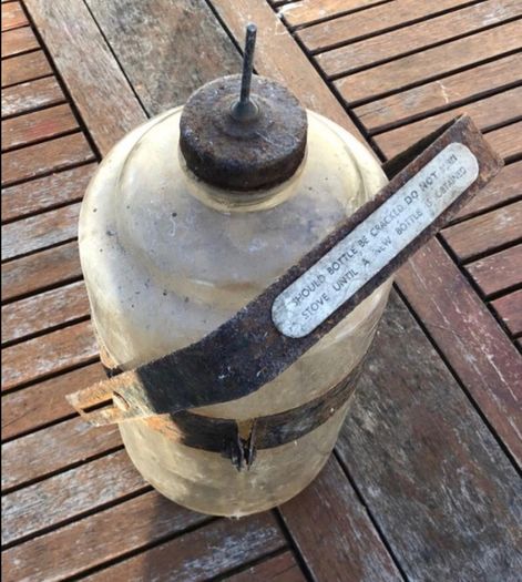 1930s / 1940s Glass Paraffin Bottle