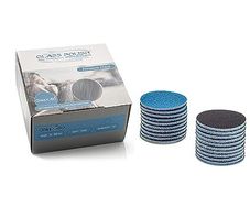 GLASS POLISH 14302 GlasX60 FINE-Grade Professional Abrasive Disc for Glass, Silicon Carbide Sanding Disc with Hook and Loop | 75 mm | Pack of 20