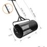 24 Inch Compost Spreader, Durable Peat Moss Spreader with Adjustable T Shaped Handle for Planting Seeding, Garden Lawn Care Manure Spreaders Roller (Black L) Image 3