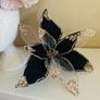 New Christmas Elegant Emerald Flowes with clip Decorations Image 3