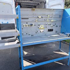 Bri-Stor van workbench, shelves and BOTT hooks