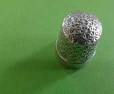 hallmarked antique silver thimble