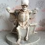 Large halloween skeleton candle stand Image 2