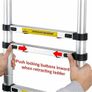 4.4M Telescopic Ladder Aluminium Telescoping  150kg 15 Rungs Image 3