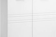 _Vanity cabinet, bathroom cabinet with double door, bathroom cabinet with adjustable shelf level, base cabinet with feet, for bathroom, 60 x 30 x 63 cm, white