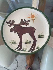 Vintage Hand Painted Mousse Plate