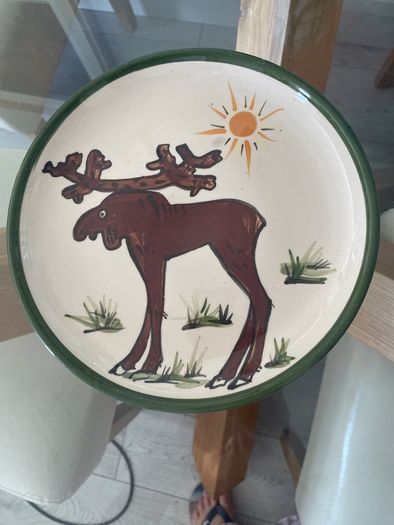 Vintage Hand Painted Mousse Plate