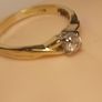 18ct Gold Petite Vintage Diamond Solitaire Ring Image 4