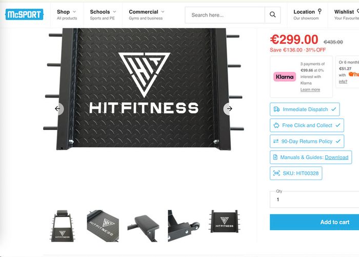 Hit Fitness Hip Thrust Bench
