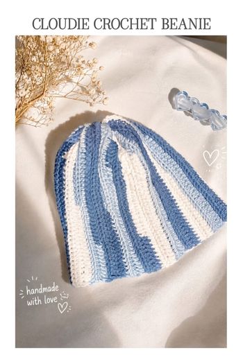 cloudie crochet beanie