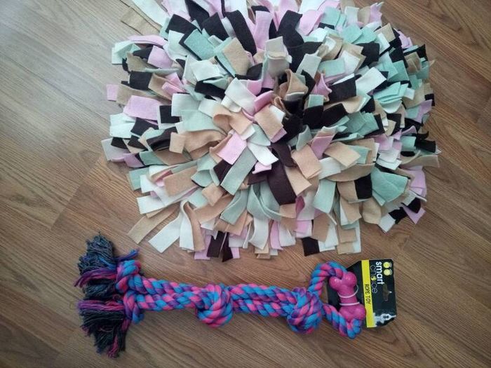 Pet snuffle play mat slow feeding mat + rope toy