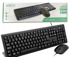 IMICE KM-520 High Performance USB Wired Keyboard & Mouse Black