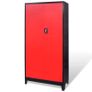 Tool Cabinet with 2 Doors Steel 90x40x180 cm Black and Red Image 9