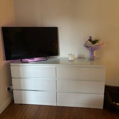 ikea MALM drawers with glass top
