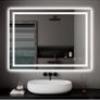 Bathroom Mirror with LED Lights, 500x700 MM Illuminated Backlit Image 8