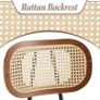 Set of 2 Rattan Bar Stools for Kitchen, Bar Chair, Counter Stool, PU Leather Image 4