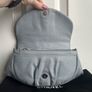 Baby blue Chanel half moon wallet on a chain Image 10