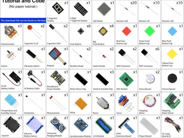 Ultimate Starter Kit for Raspberry Pi 4 B 3 B+ 400, 558-Page Detailed Tutorial, Python C Java Scratch Code, 223 Items, 104 Projects (FREE POSTAGE)