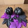 2 Pumpkins and some artificial leaves Image 3