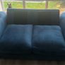 Blue Velvet 2 Seater Sofa Image 8