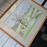 Tom Dunlop.Vintage watercolour by Tom Dunlop painting wood and glass framed Image 7
