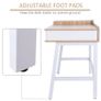Computer Desk Compact Writing Desk with Drawer, Storage Compartments and Cable Management for Home Office and Study, Oak and White Image 6